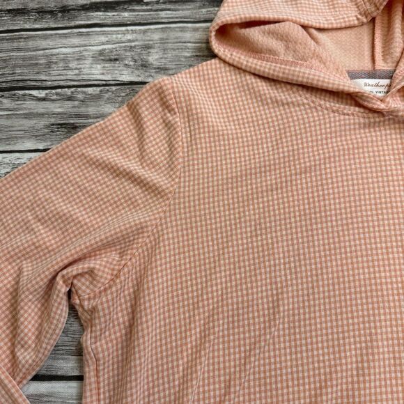 Weatherproof Vintage Womens Lightweight Hoodie Orange White Gingham M Med Medium - Picture 6 of 12